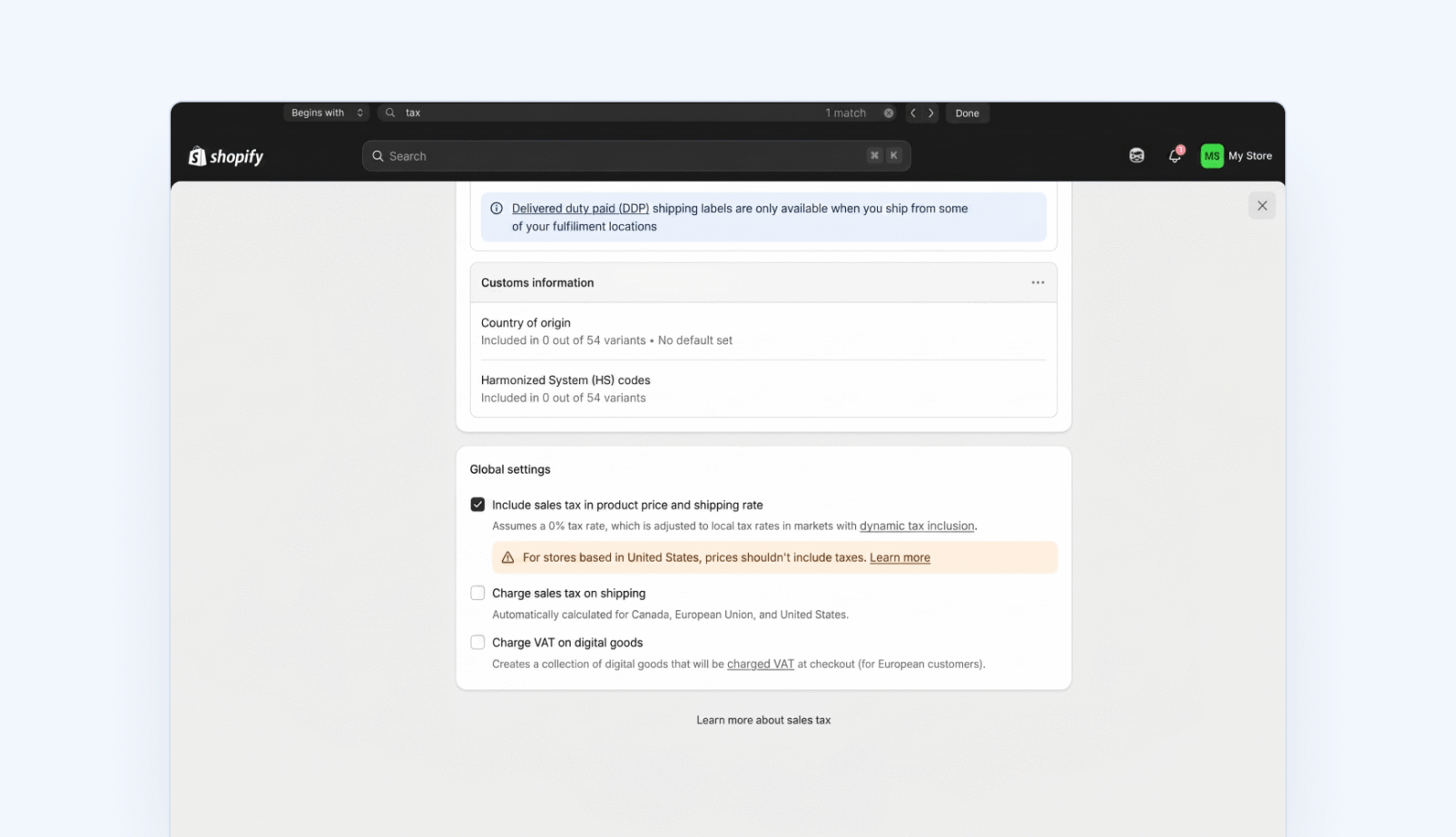 How to set up sales tax collection in Shopify