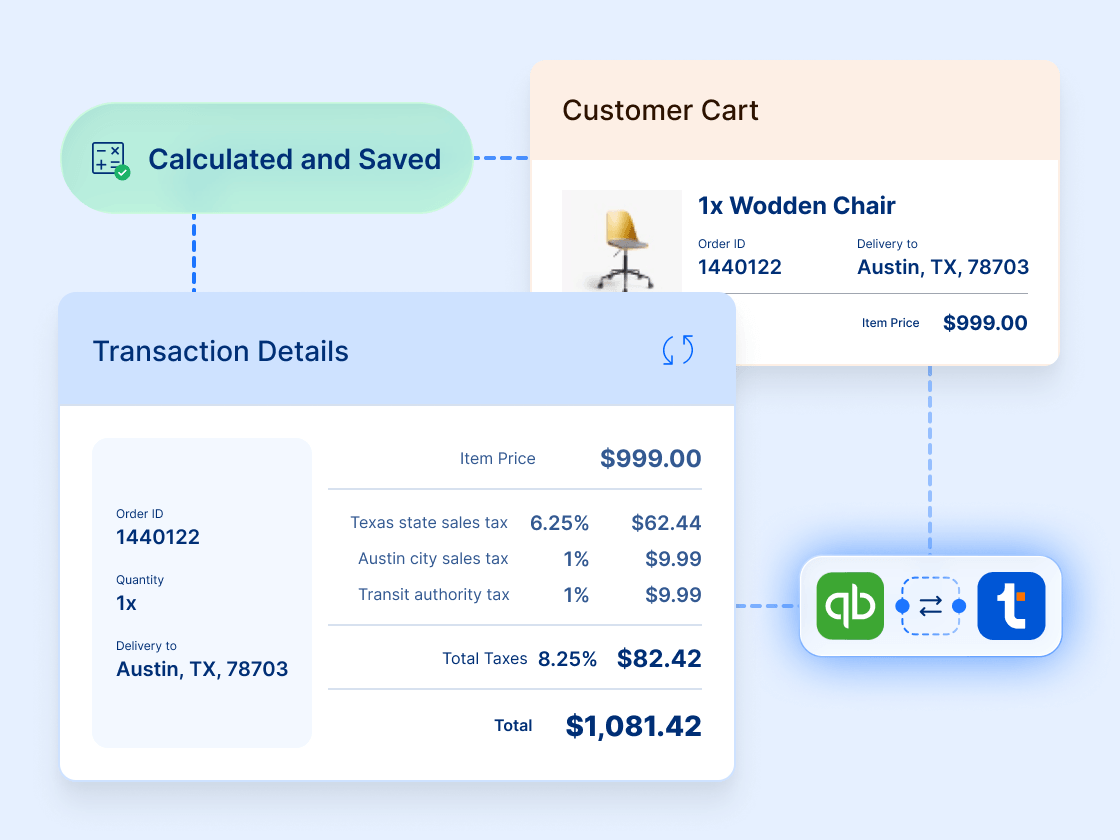 QuickBooks Desktop real-time sales tax calculations