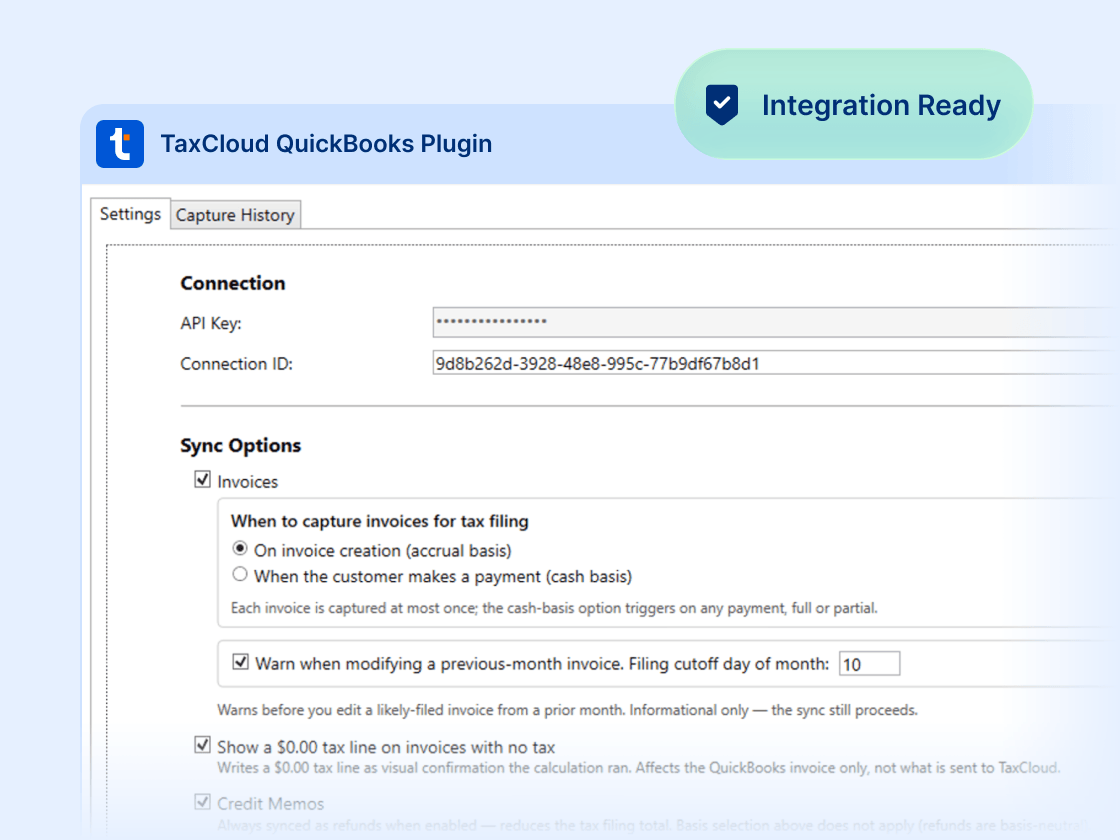 TaxCloud QuickBooks Plugin