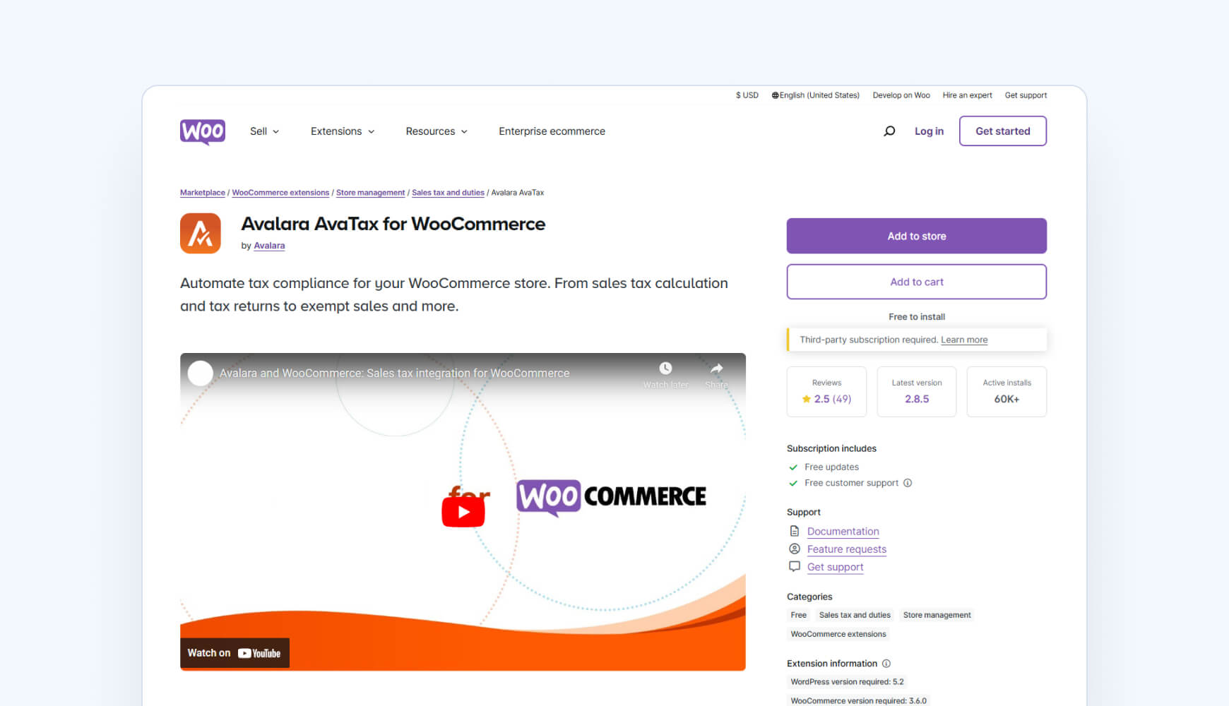 Avalara AvaTax for WooCommerce