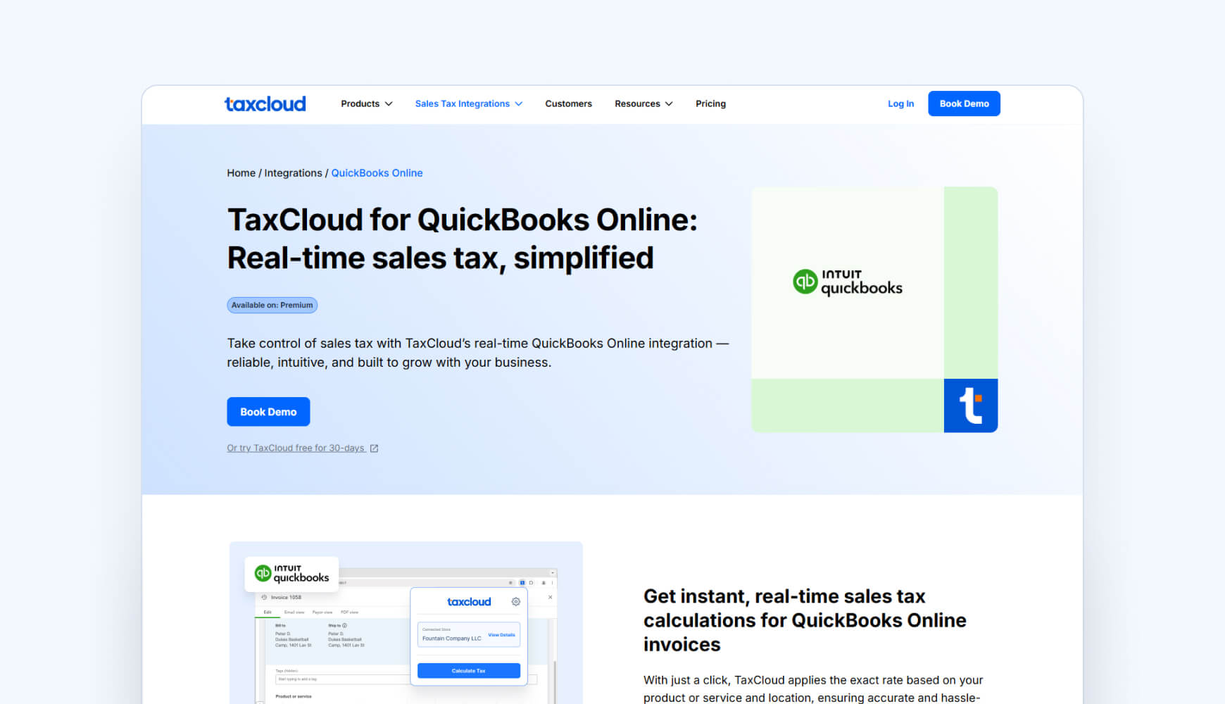 TaxCloud for QuickBooks Online