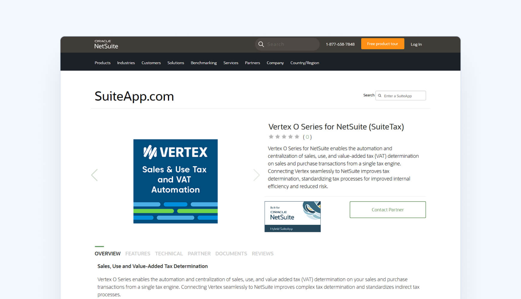 Vertex Netsuite
