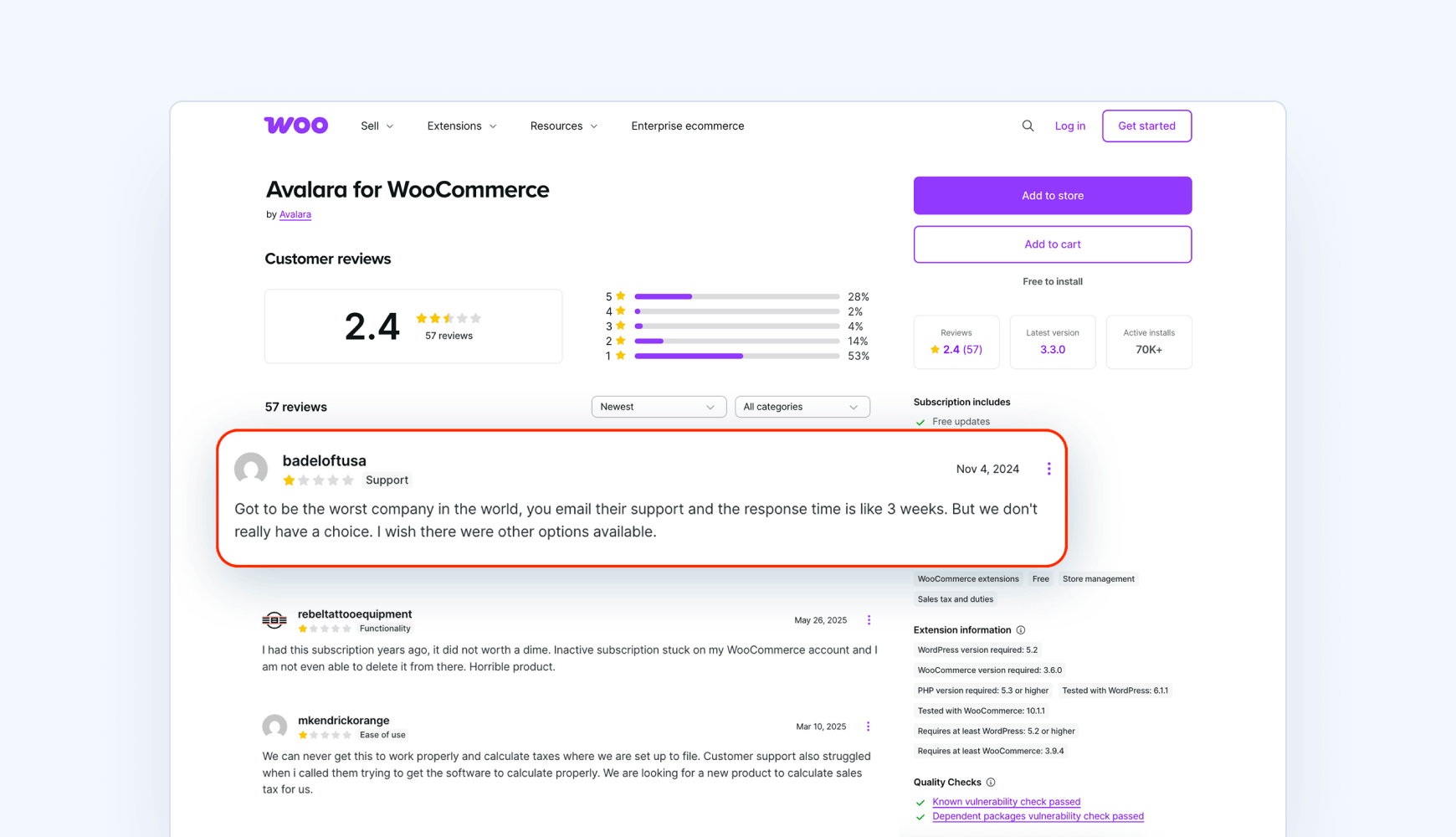 avalara woocommerce reviews