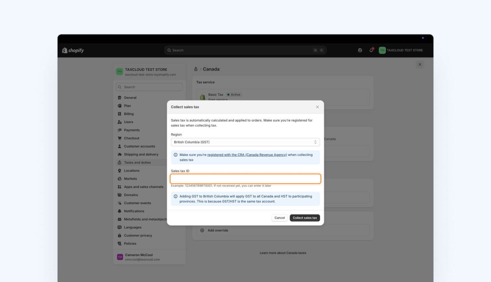 Shopify Canada Sales Tax: How to Set Up GST, HST, PST, QST