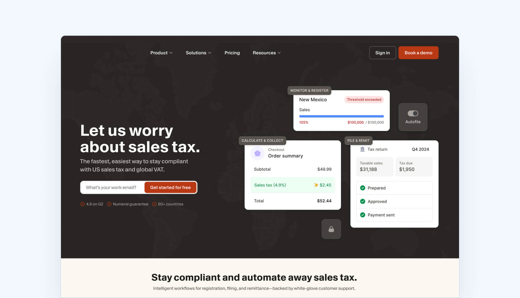 Best sales tax APIs Numeral