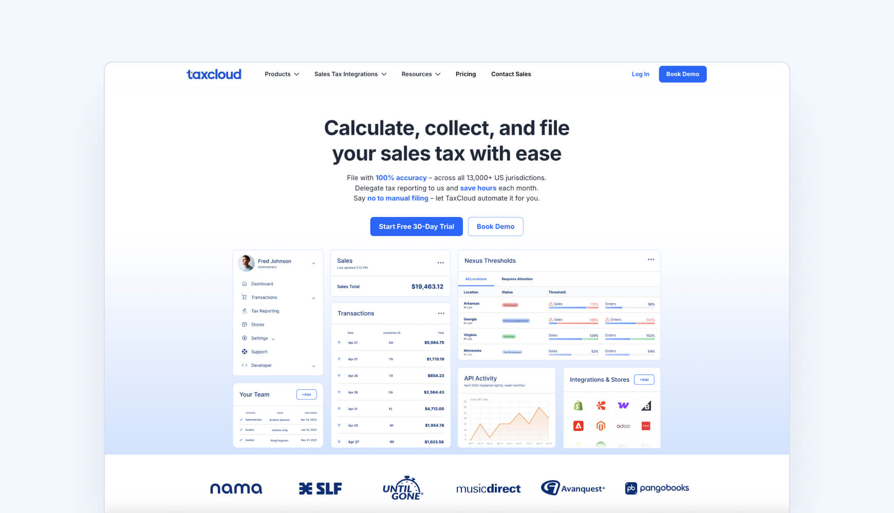 Best sales tax api for ecommerce TaxCloud