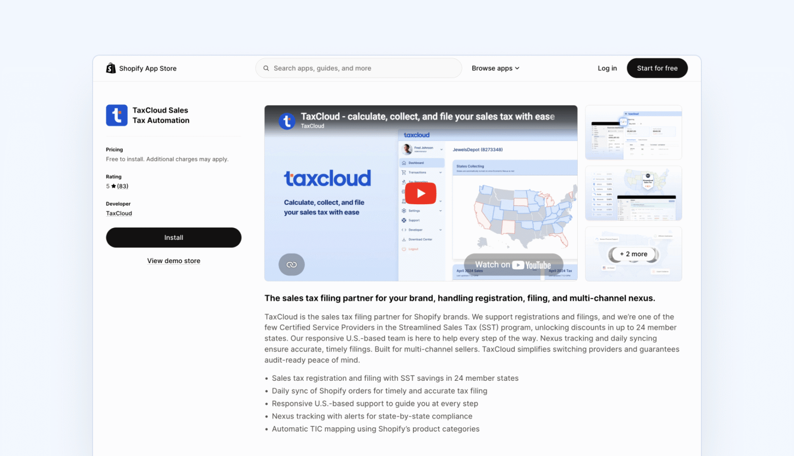 TaxCloud for Shopify