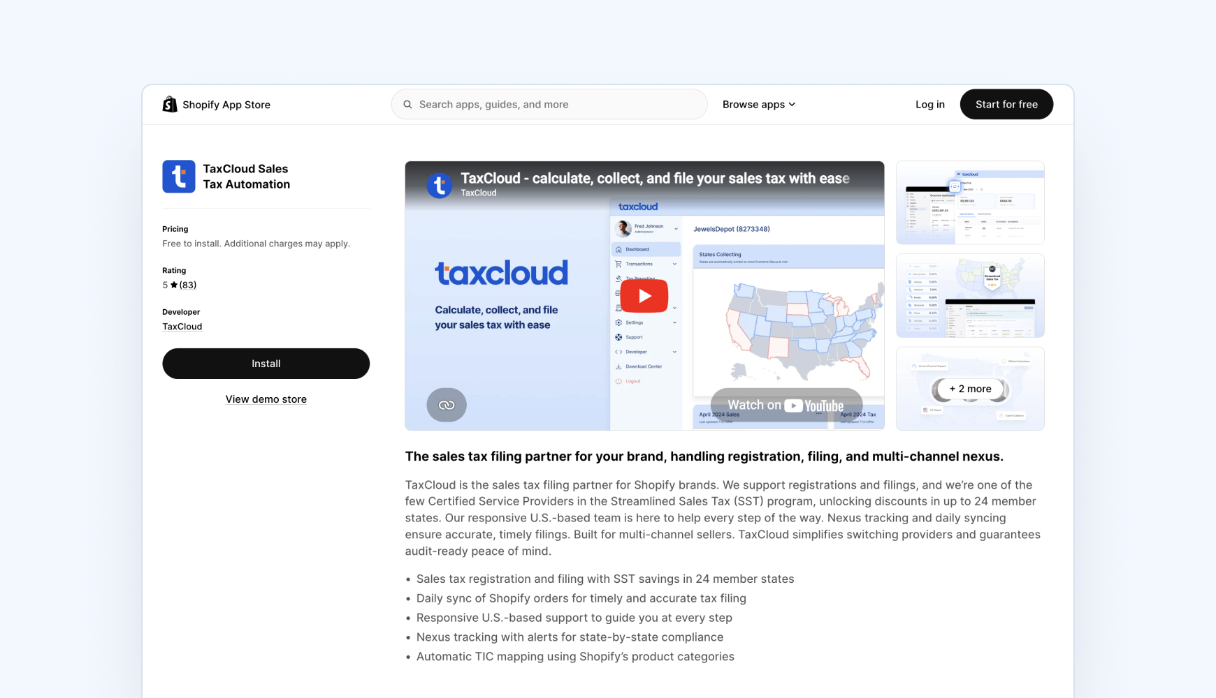 TaxCloud for Shopify