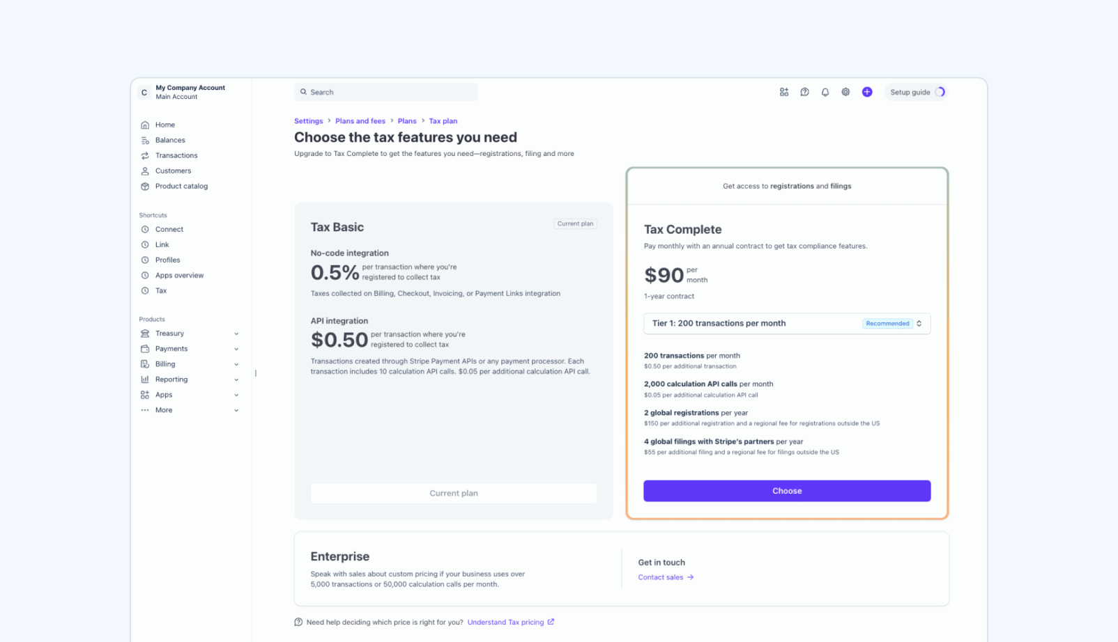 Stripe Tax cost and pricing