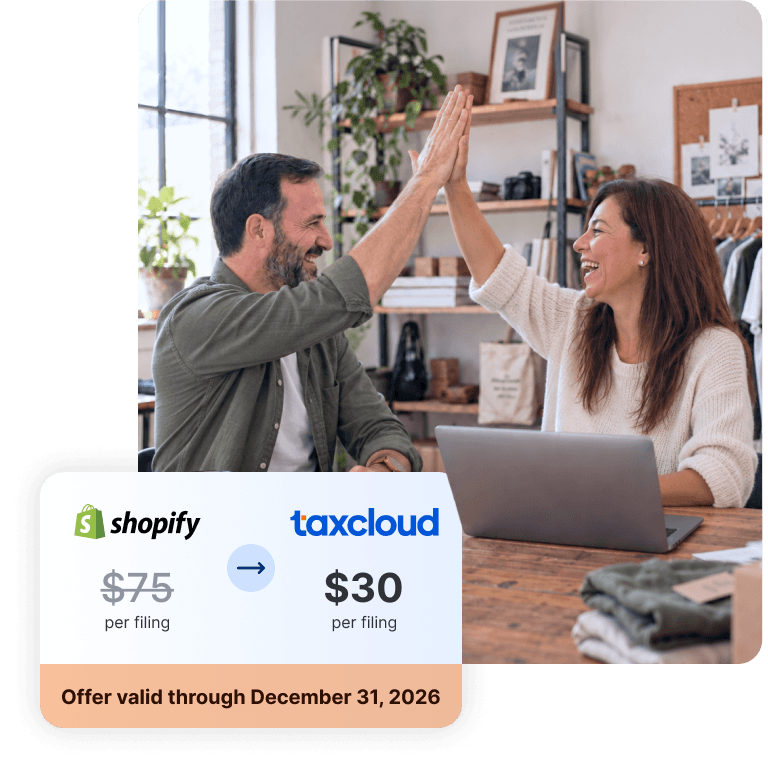 Shopify filing TaxCloud